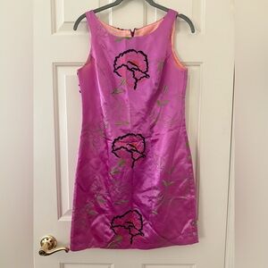 Vintage Hand Embroidered Betsy Johnson Dress - Pink